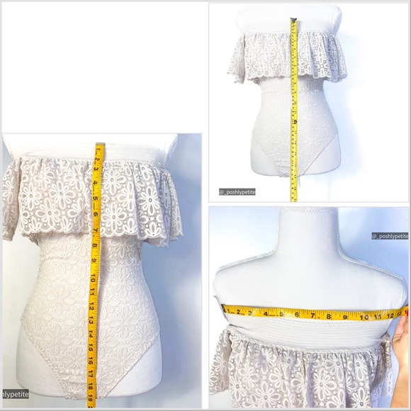 Victoria secret XS Very Sexy Off-the-shoulder flower detail Lace Bodysuit - Picture 7 of 16